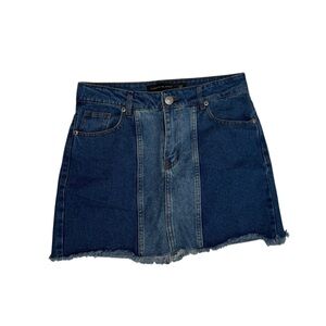 Cuesta Blanca Blue Denim Mini Skirt Size 30”